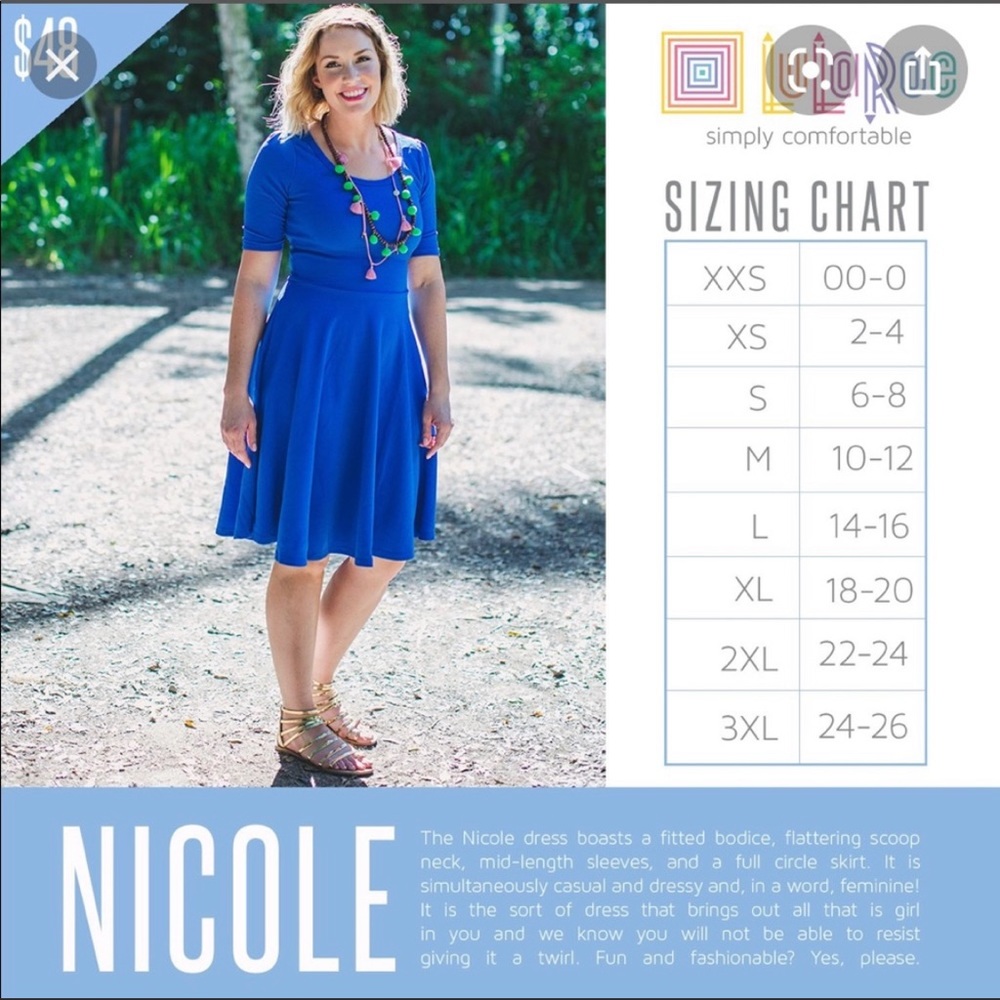 LulaRoe Nicole Dress L - Picture 11 of 11